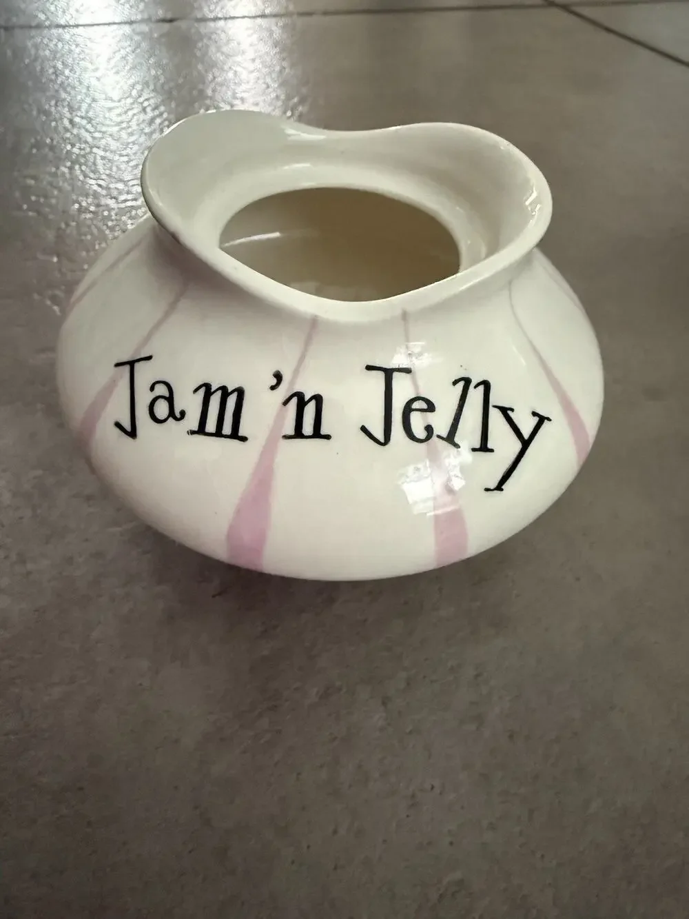 Vintage Holt Howard MCM Ceramic Pixieware Jam'n Jelly Crock Condiment Jar ONLY